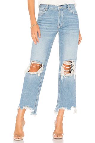 Free People x We The Free Maggie Straight Jean in Light Stone from Revolve.com | Revolve Clothing (Global)