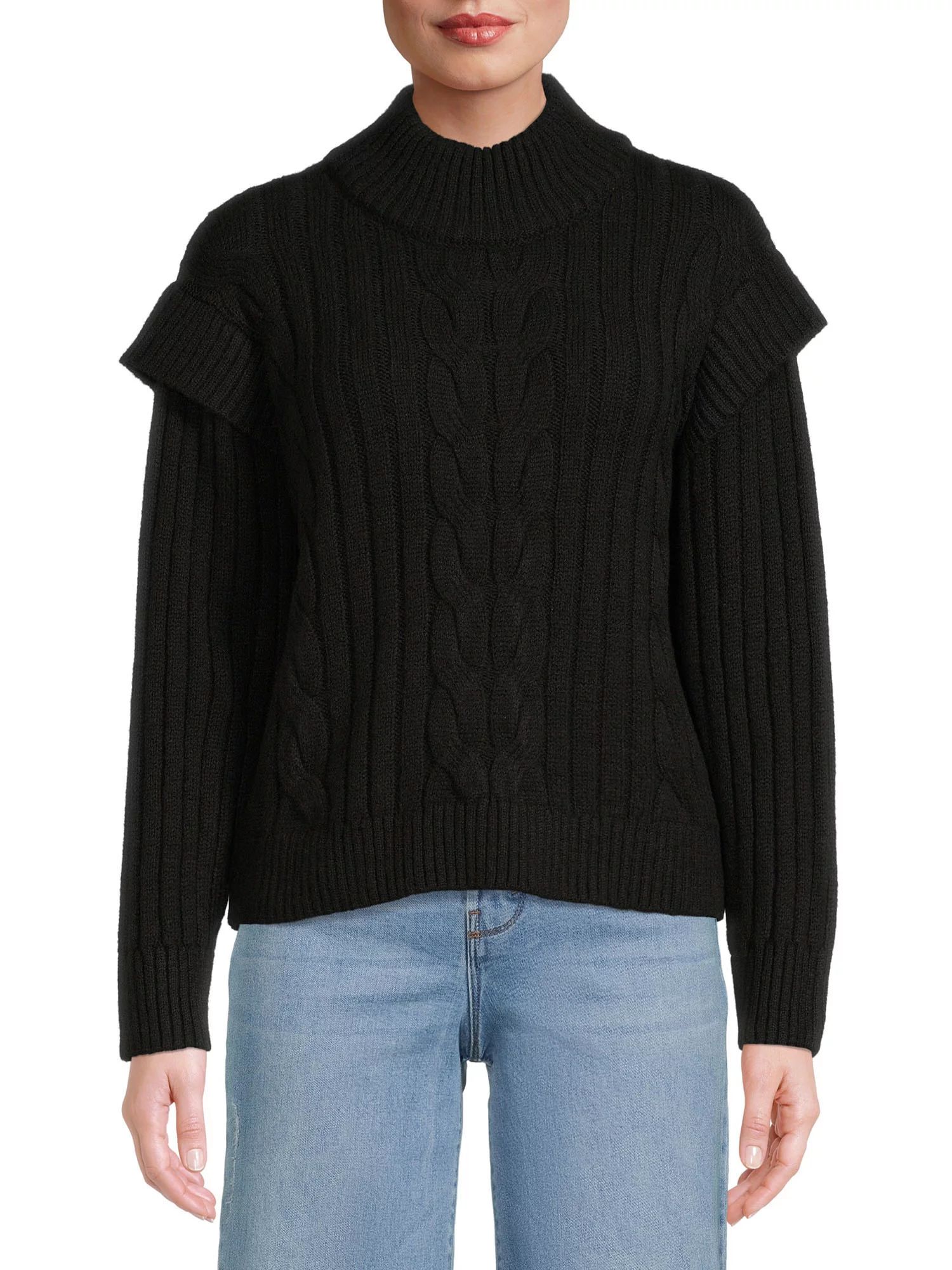 Time and True Women's Mock Neck Sweater | Walmart (US)