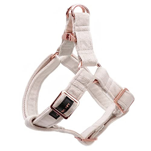 ARING PET Dog Halter Harness, Velvet Dog Harness, Adjustable No Pull White Dogs Halter Harness. Small (Pack of 1) | Amazon (US)