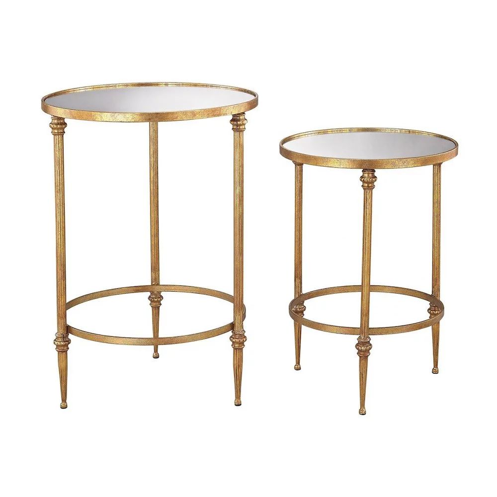 18-inch Accent Table (Set Of 2)   Antique Gold Finish Bailey Street Home 2499-Bel-3332445 - Walma... | Walmart (US)