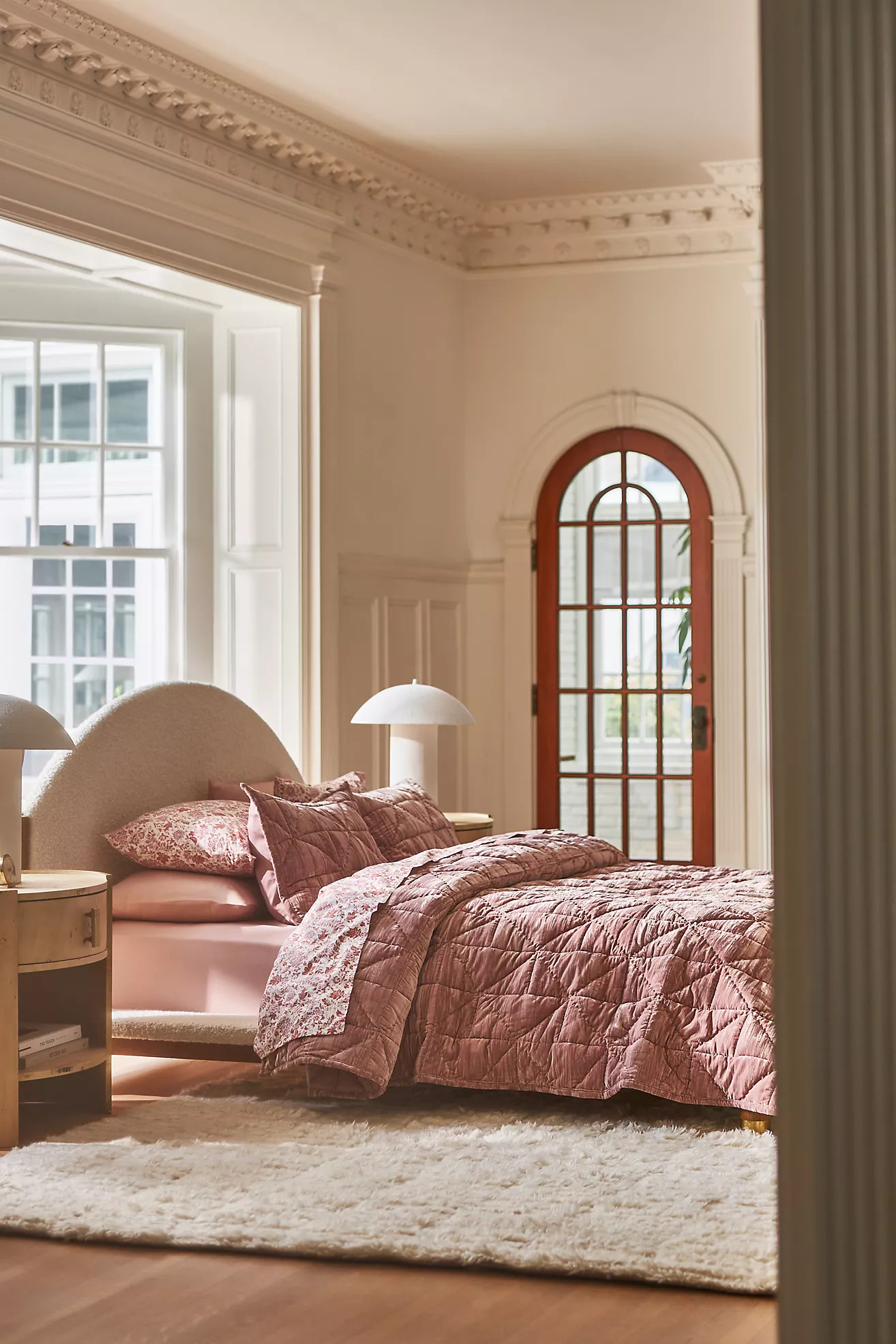 Plush Crushed Velvet Quilt | Anthropologie (US)