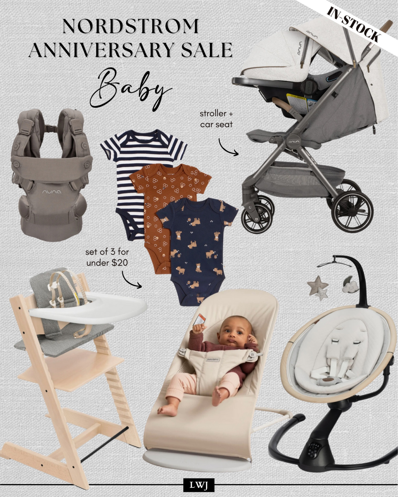 IN-STOCK UPDATE: Rounding up baby items that are part of the nsale! 

Nsale / Nordstrom / baby / stroller / baby clothes / car seat / baby bouncer 

#LTKxNSale #LTKBaby