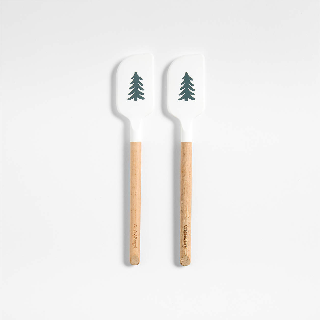 Nordic Fair Isle Silicone and Wood Mini Spatula, Set of 2 + Reviews | Crate & Barrel | Crate & Barrel