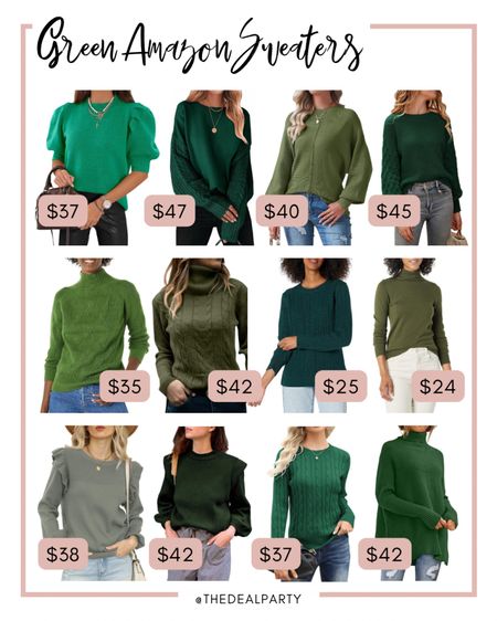 Green Sweaters | Holiday Sweaters | Amazon Fashion | Amazon Sweaters | Holiday Parties 

#LTKHoliday #LTKfindsunder100 #LTKSeasonal