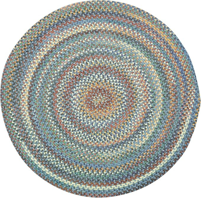 Capel American Heritage Legacy Blue 0' 36" Round Braided Rug | Amazon (US)