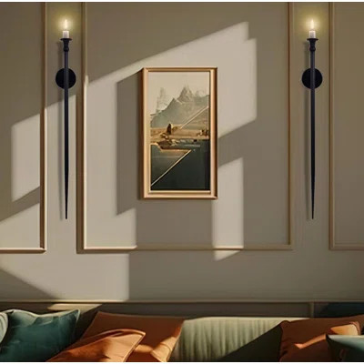 Candle Sconces Long Wall Candle Holder Set Of 2 Wall Sconces Candle Holder Decoration | Wayfair North America