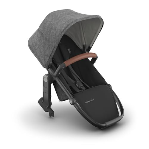 UPPAbaby RumbleSeat V3 Second Lower Seat - Compatible with Vista V2 and Vista V3 - All-Weather Seat + Magnetic Buckle – Adapters Included - Greyson (Charcoal Mélange/Carbon Frame/Saddle Leather) | Amazon (US)