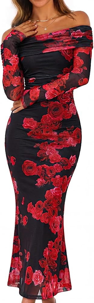 2026 Long Sleeve, Formal Cocktail, Elegant Party Dinner Long Dress, Date Night, Bridal Shower, Fl... | Amazon (US)