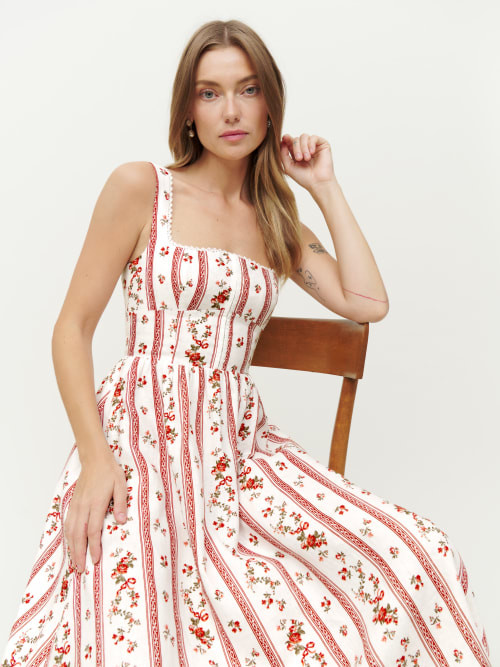 Tagliatelle Linen Dress | Reformation (Global)