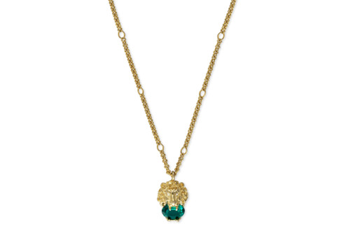 Gucci Lion head with crystal necklace | Gucci (UK)