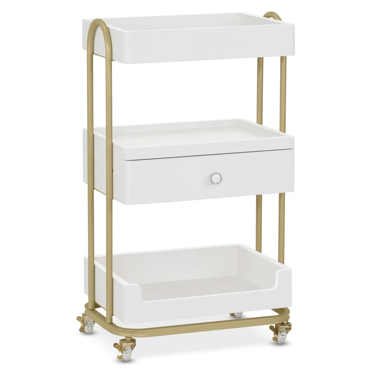 Utility Trolley with Wheels and Drawer, Stylist Rolling Storage Cart | Wayfair North America