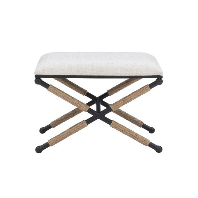 Linon Ashburn Neutral Small Upholstered Bar Stool | Lowe's