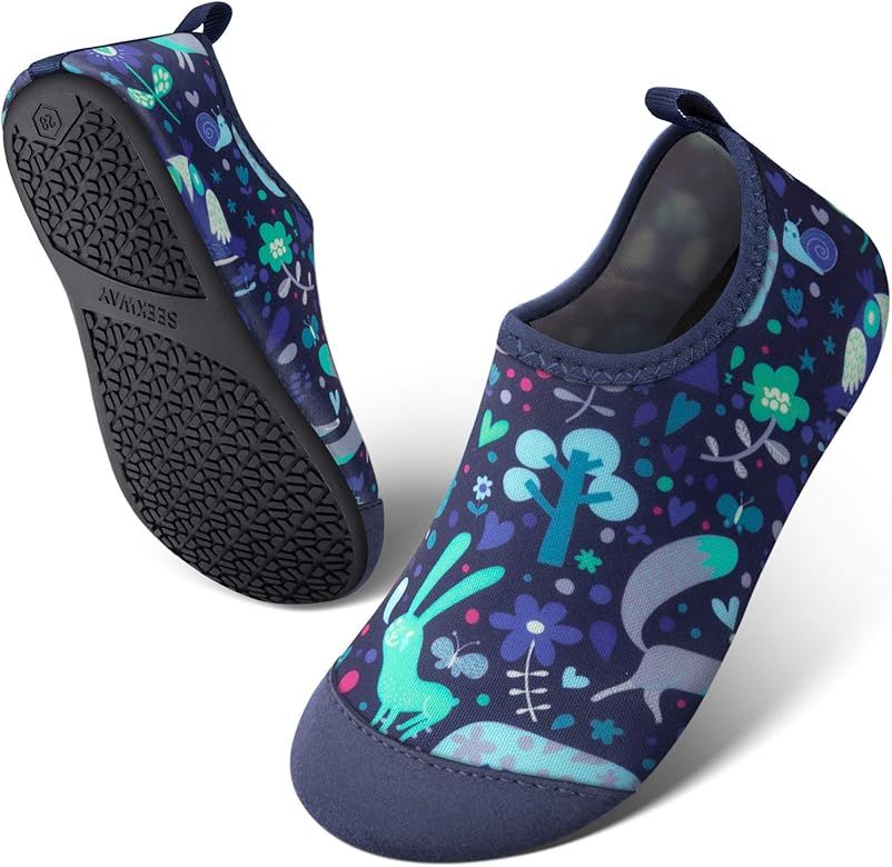 SEEKWAY Toddler Kids Water Shoes Boys Girls Quick Dry Anti Slip Aqua Socks for Outdoor Sports Poo... | Amazon (US)