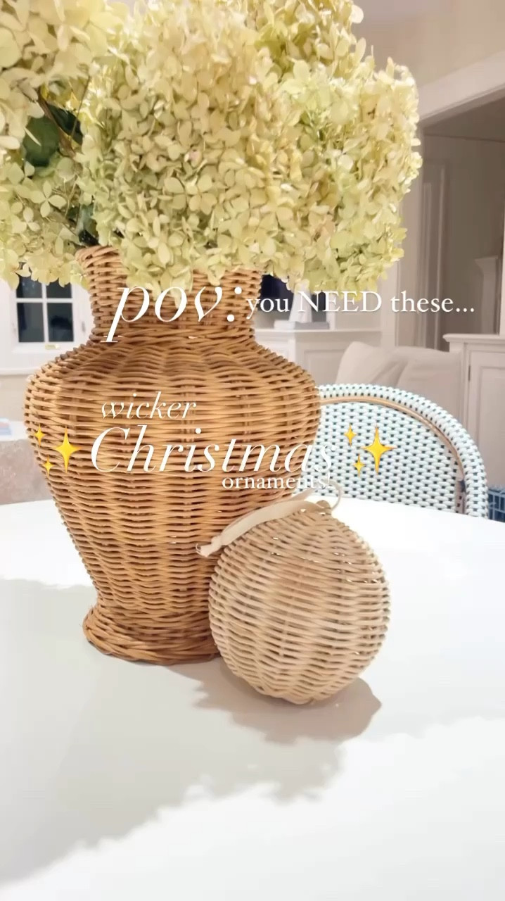snag these gorgeous and LARGE wicker Christmas ornaments on sale for under $35 a set!! 😍🙌🏻✨🏃🏼‍♀️💨

I’m so impressed with the quality, size and color of the rattan!! They’re a perfect addition to your classic or coastal Christmas tree!! 😍🎄Snag the set on sale now!! 

#christmasdecor #christmastree #coastalhome #coastalgrandmillennial #grandmillennial

#LTKHome #LTKHoliday #LTKVideo