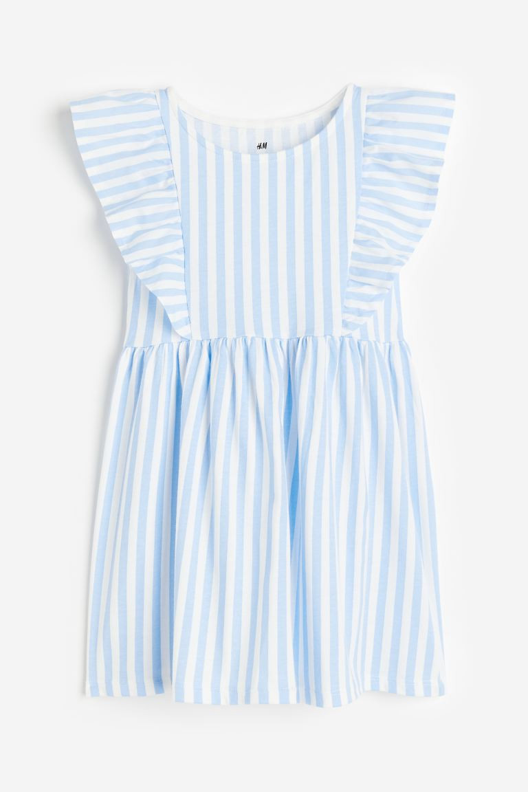 Flounce-trimmed Jersey Dress | H&M (US + CA)
