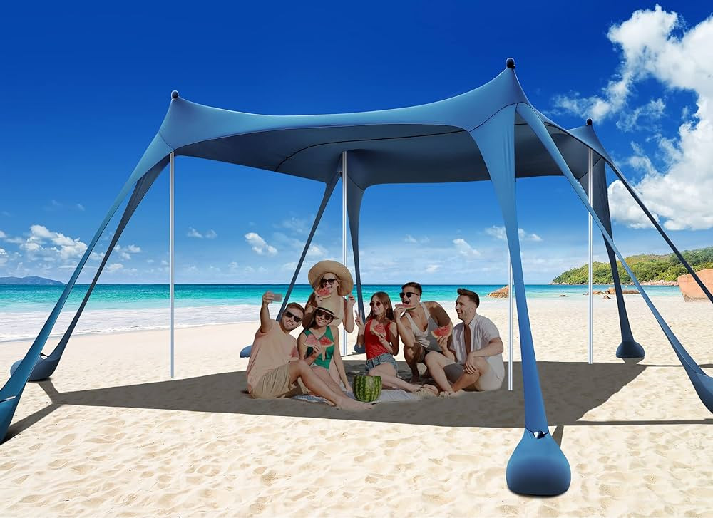 Osoeri Beach Tent, Camping Sun Shelter UPF50+ with 8 Sandbags, Sand Shovels, Ground Pegs & Stabil... | Amazon (US)