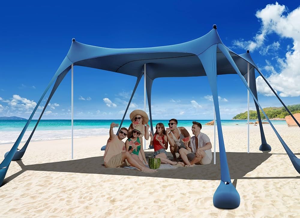 Osoeri Beach Tent, Camping Sun Shelter UPF50+ with 8 Sandbags, Sand Shovels, Ground Pegs & Stabil... | Amazon (US)