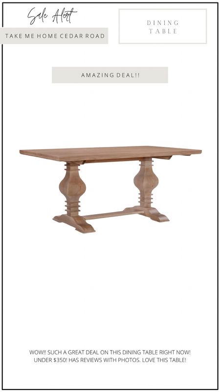 AMAZING SALE PRICE ON THIS DINING TABLE! Love the design and wood tone. 

Dining table, kitchen table, dining room, target, target deals 

#LTKhome #LTKsalealert