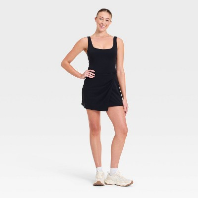 Women's Knit Side-Tie Active Dress - JoyLab™ Black XXL | Target