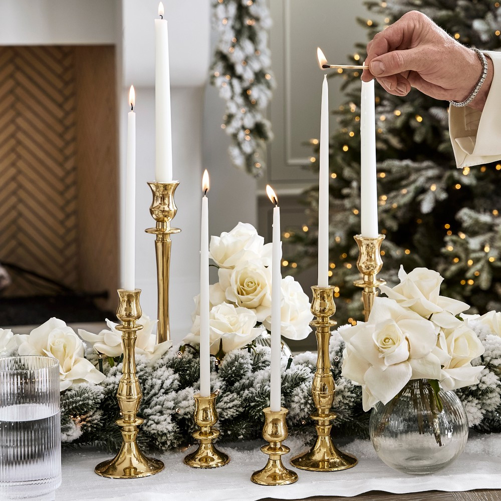 Heirloom Gold Tiny Taper Holders | Williams-Sonoma