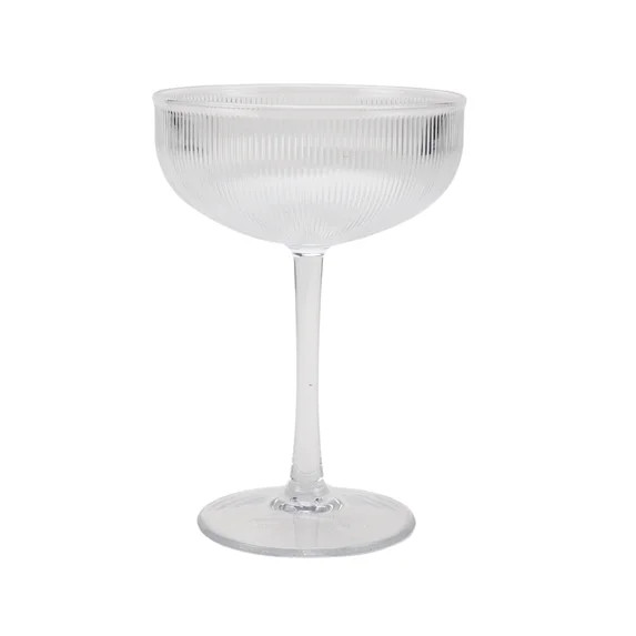 Better Homes and Gardens 11-Ounce Clear Ribbed Tritan Coupe Glass | Walmart (US)