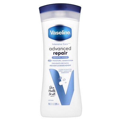 Vaseline, Intensive Care, Advanced Repair Lotion, Unscented, 10 fl oz (295 ml) | iHerb
