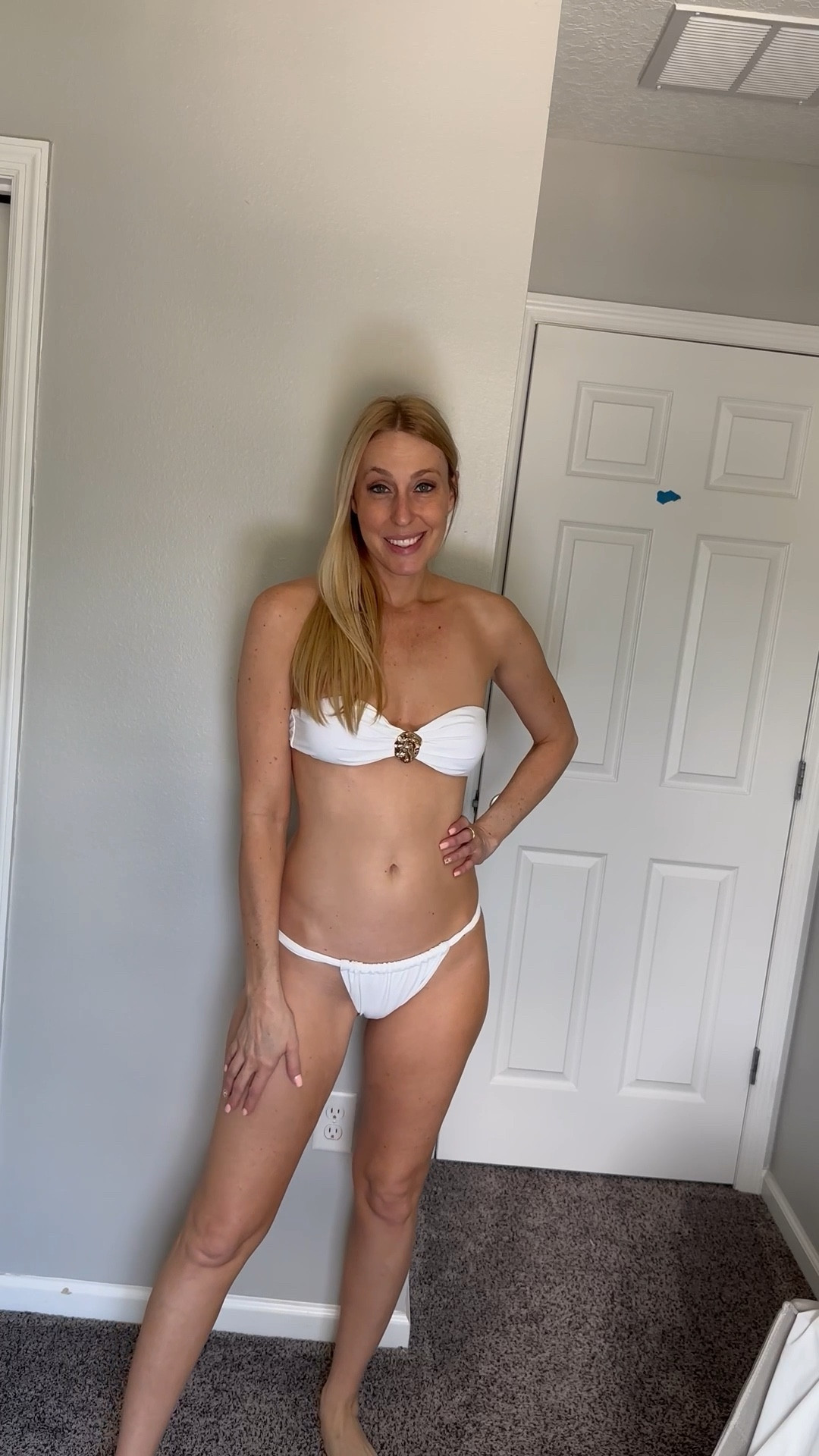 White swim set with cover up
🤍a very classy swimsuit and cover up
🤍 the cover up is stretchy 
🤍 fits true to size, wearing size small and I am 5’10”
🤍 Amazon fashion under $50 find

#LTKSwim #LTKTall