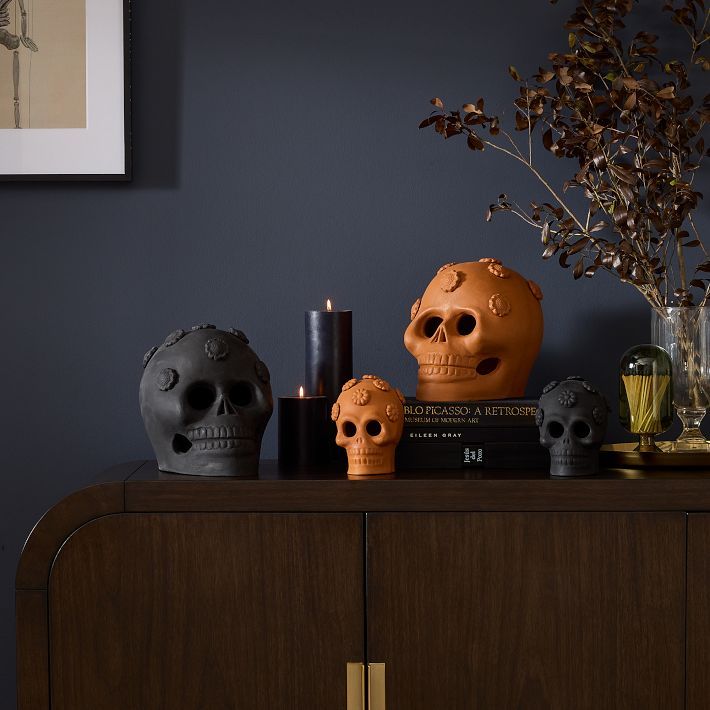 Terracotta Halloween Skull Objects | West Elm (US)