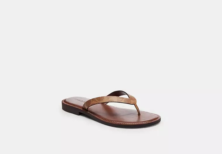 Brianna Flip Flop In Signature Canvas | Coach (UK)