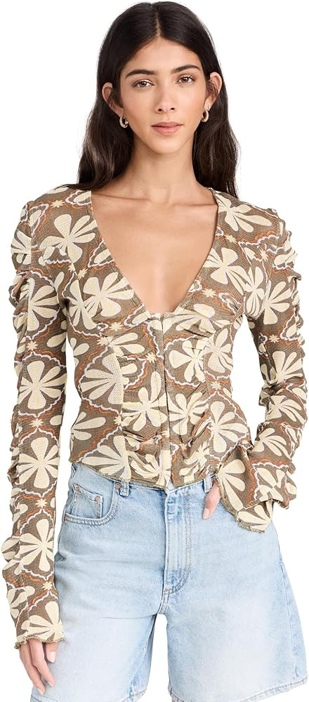 FP Movement Women's Through The Meadow Top, Dried Basil Combo, Brown, Floral, XS at Amazon Women... | Amazon (US)