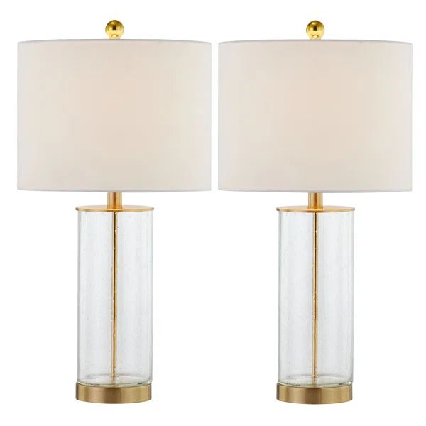 Brokk 23.75" Metal Glass Table Lamp Set | Wayfair North America