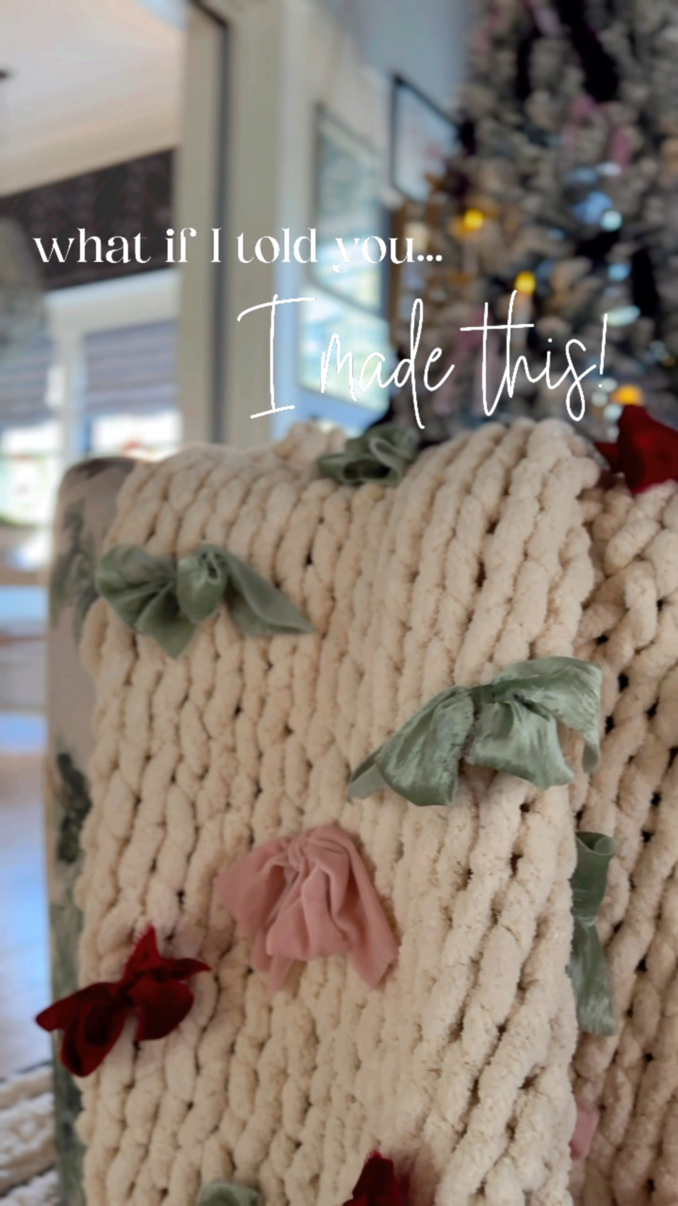 DIY Bow Blanket ♥️ 

#LTKSeasonal #LTKHoliday #LTKHome