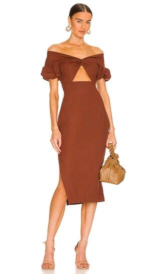 Toni Dress in Brown | Revolve Clothing (Global)