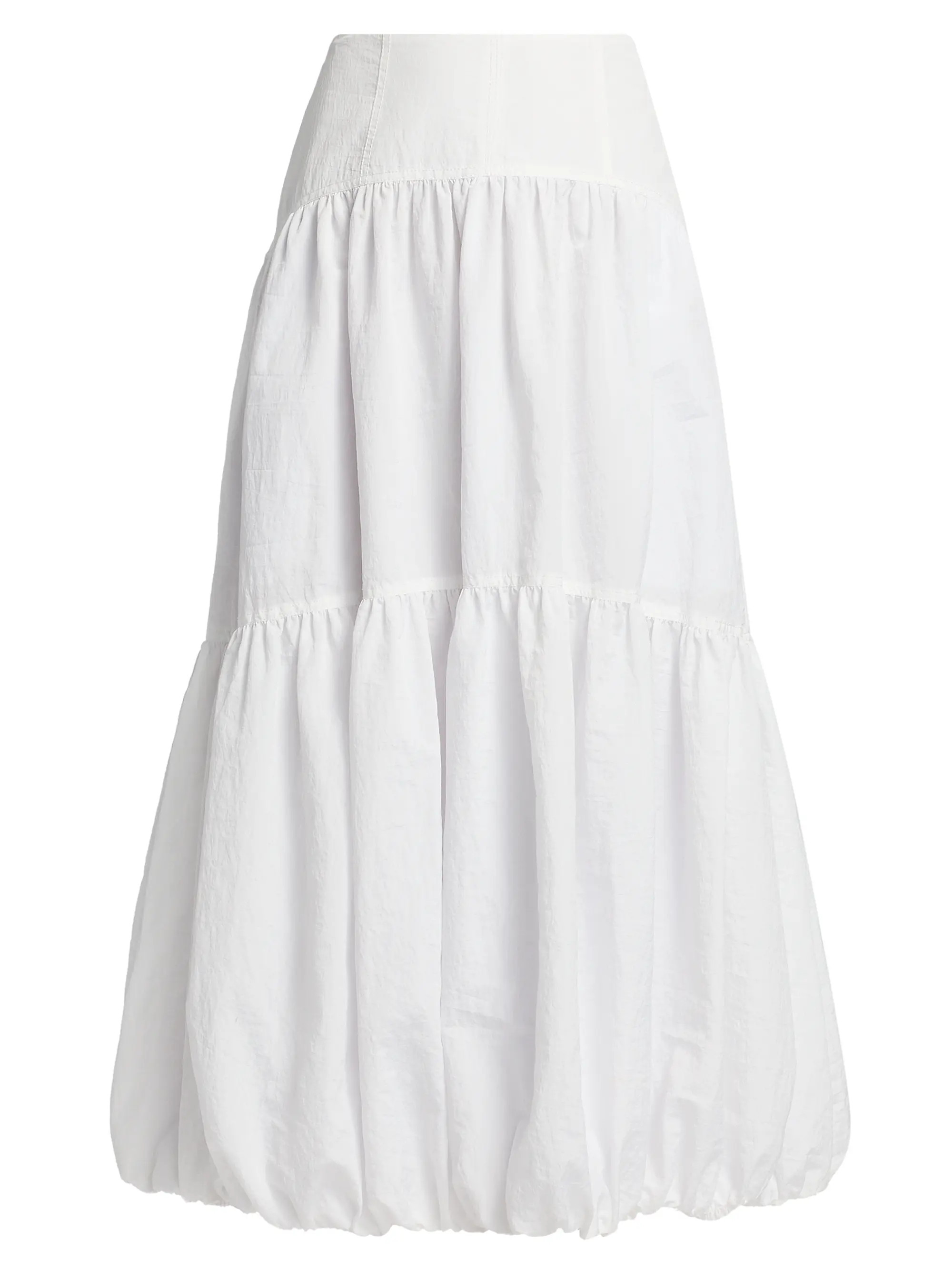 Cinq à Sept Blythe Tiered Bubble Midi-Skirt | Saks Fifth Avenue | Saks Fifth Avenue