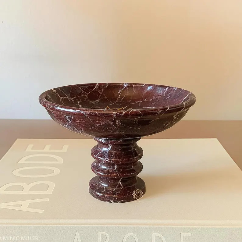 Hand-crafted Cherry Rosso Levanto Crystal Jewelry Holder, Marble Tray Stand, 6x4 Tray, Decorative... | Etsy (AU)