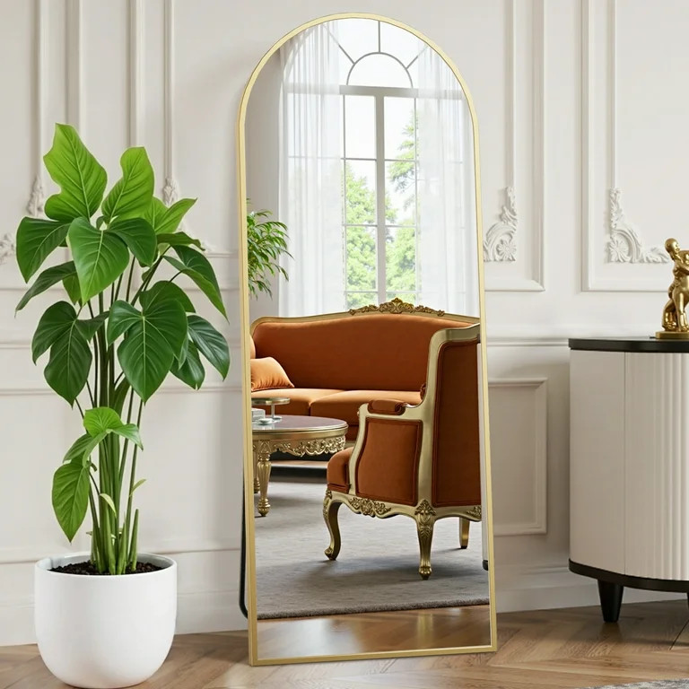 EDX Arched Full Length Mirror 64"x21" Full Body Mirror Rectangle Free Standing Wall Mounted Leani... | Walmart (US)