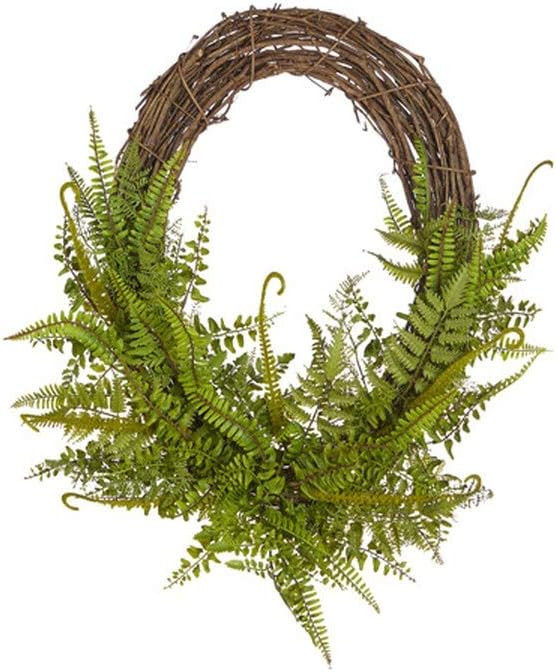 RAZ Imports Limoncello 28" Oval Mixed Fern Wreath | Amazon (US)