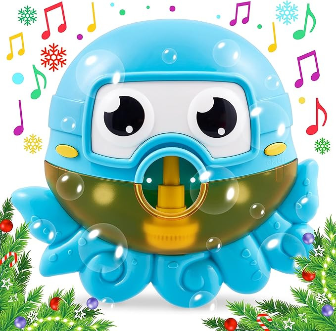 Chuchik Octopus Bath Toy. Bubble Bath Maker for The Bathtub. Blows Bubbles and Plays 24 Children... | Amazon (US)