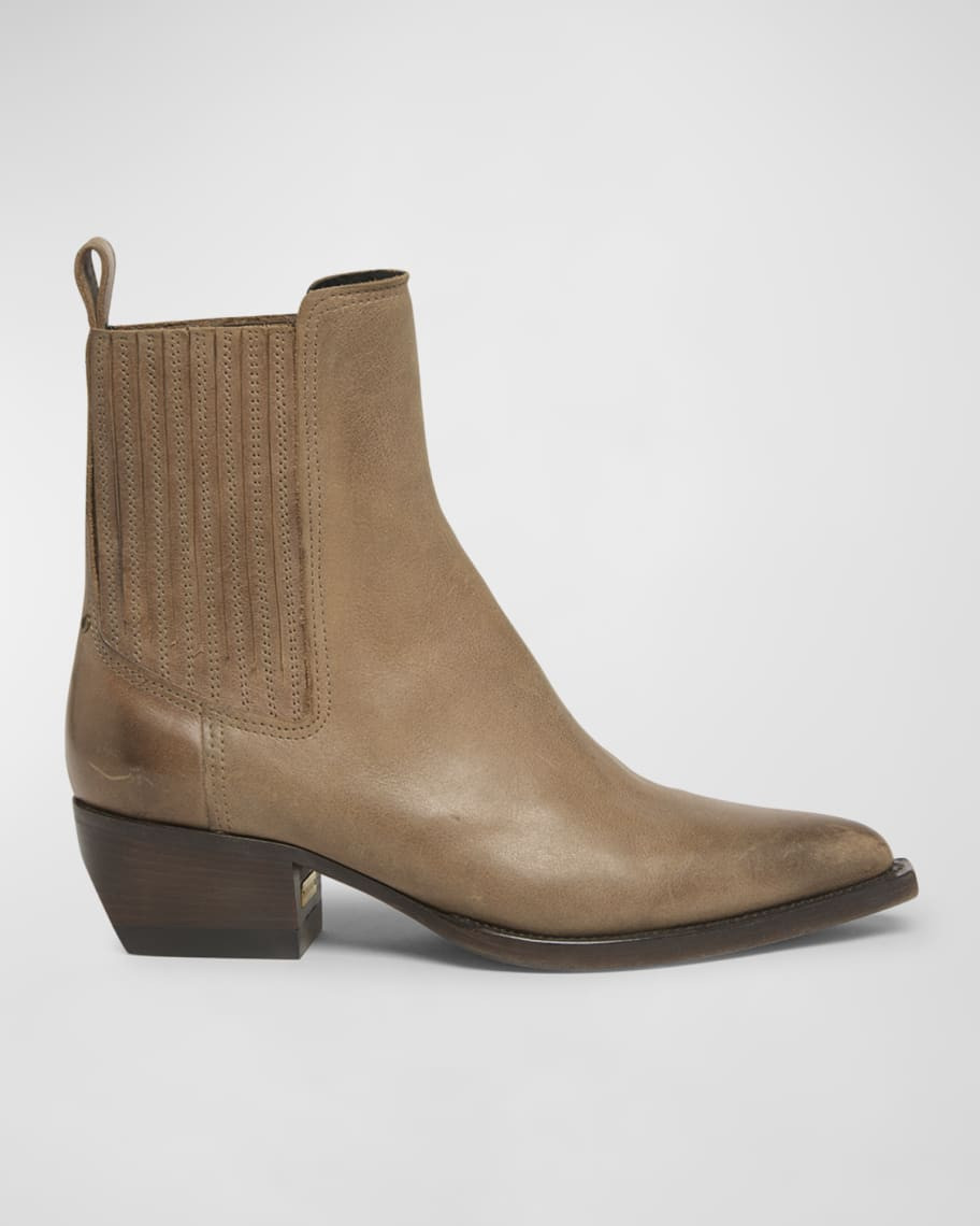 Debbie Pointed Leather Ankle Boots | Neiman Marcus