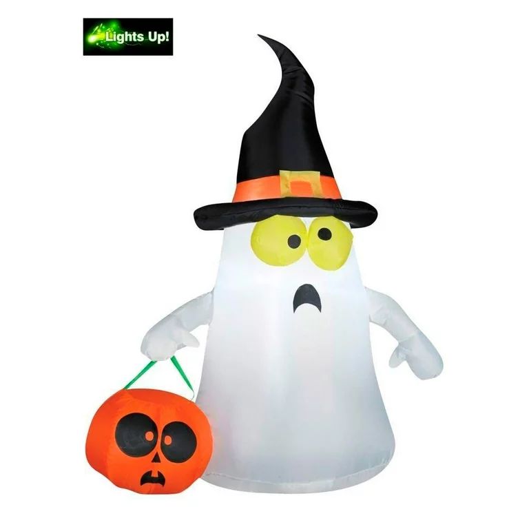 Inflatable Trick Or Treat Ghost Lawn Dec | Walmart (US)
