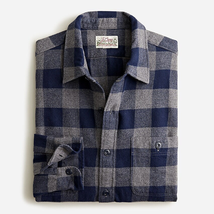 Midweight flannel workshirt in heather | J. Crew US