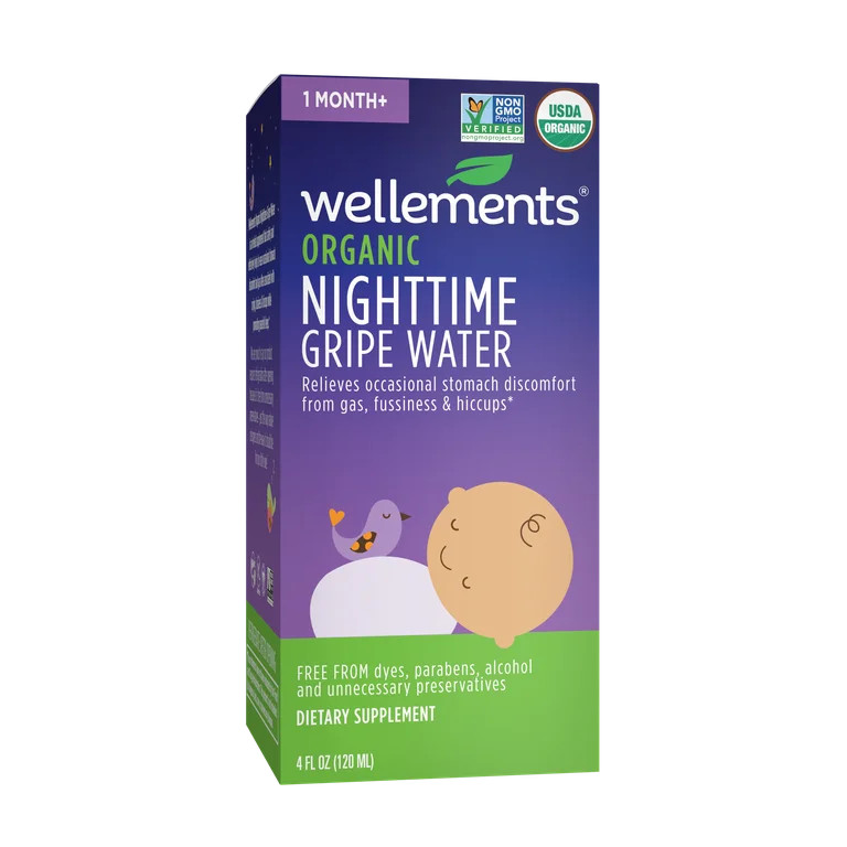Wellements Organic Nighttime Stomach Discomfort Gripe Water, 4 fl oz | Walmart (US)