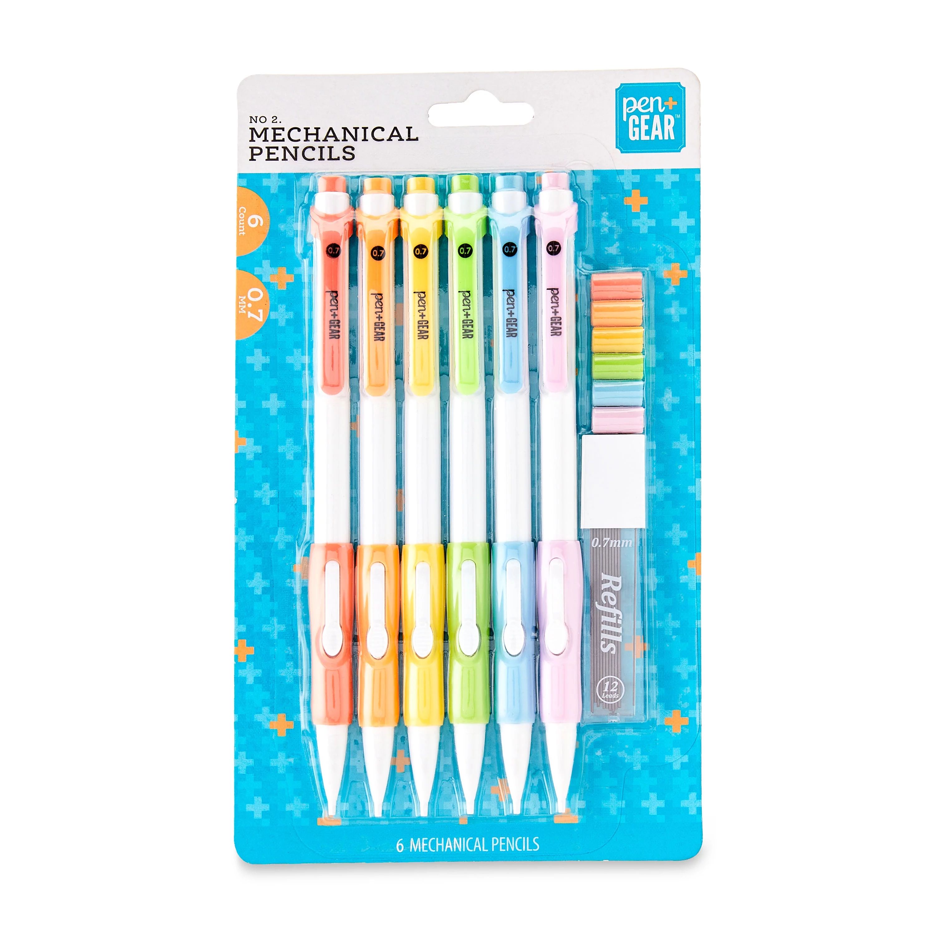 Pen+Gear #2 Mechanical Pencils with Refills, 6 Count | Walmart (US)
