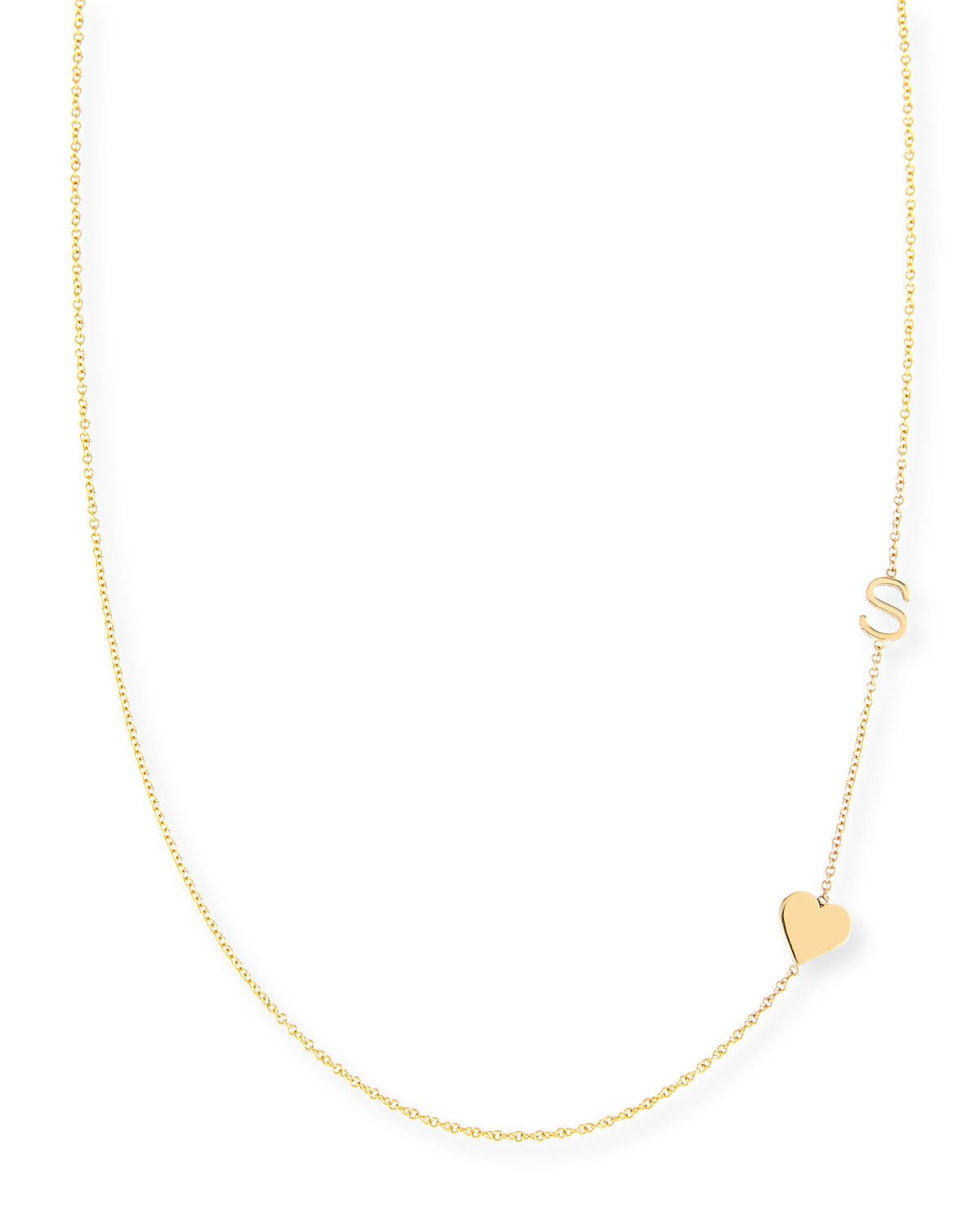 Personalized Mini One-Letter & Heart Pendant Necklace | Neiman Marcus