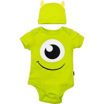 Disney Pixar Monsters Inc. Mike Newborn Baby Boys Bodysuit and Hat Set Newborn | Target