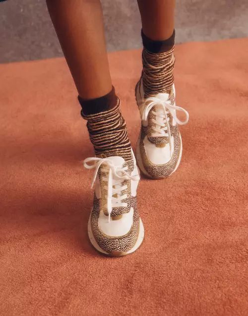 Kickoff Trainer Sneakers in Leather and Spot Mix Calf Hair | Madewell