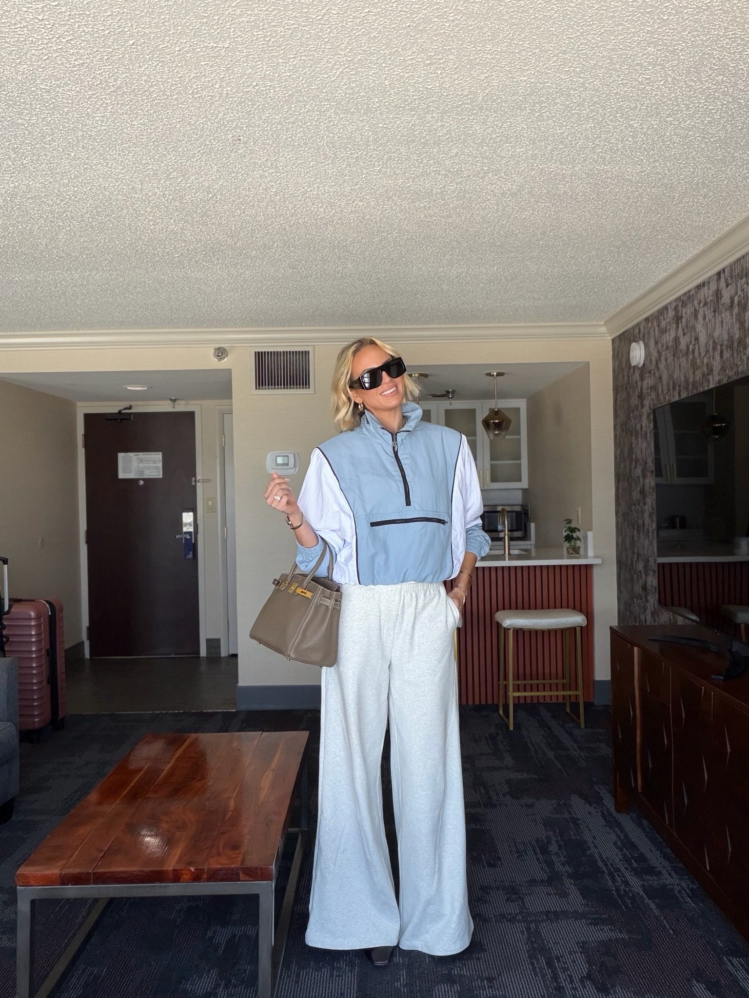 These pants are SO comfy, they come in tall girl inseams (I’m 5’10) and they still make me look elevated uncomfortable.￼ perfect for travel or when you just want to be comfortable but still want to look classy. Wearing a medium in the windbreaker, I adore the fact that it has shoulder pads. Boots run tts and r currently on sale 

@POPFLEX 

￼

#LTKSaleAlert #LTKdayinmylife #LTKTall