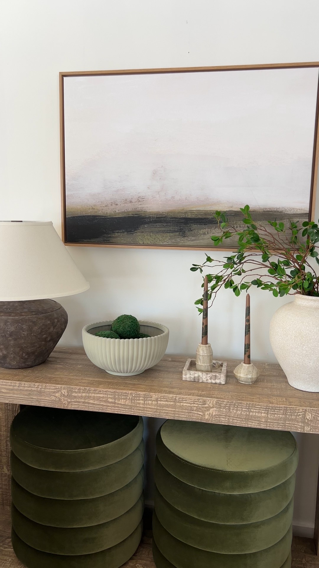 Earthy organic console table decor 

#LTKSaleAlert #LTKHome