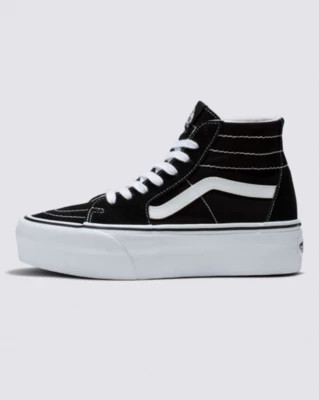 Sk8-Hi Tapered Stackform Shoe(Black / True White) | Vans (US)