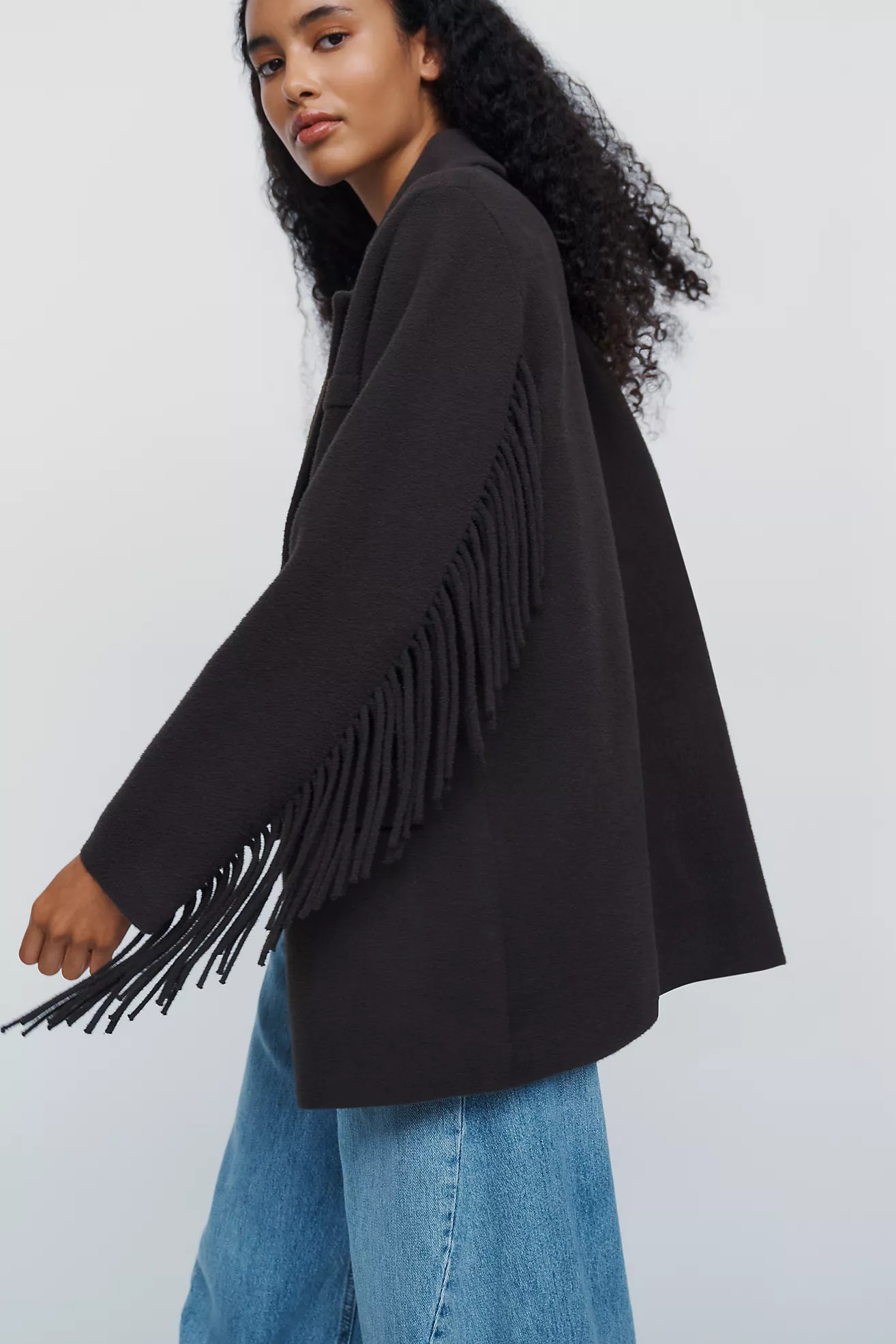 NVLT Fringe Blazer Coatigan | Anthropologie (US)
